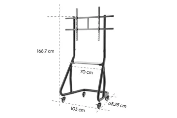 TV-stativ Hama Trolley Opptil 100 Svart - Svart - Møbler - TV- & Mediamøbler - Mediestativ & veggfeste - TV-veggfeste