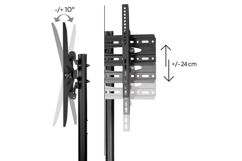 TV-stativ Hama VESA Trolley opptil 75 svart - Svart - Møbler - TV- & Mediamøbler - Mediestativ & veggfeste - TV-veggfeste