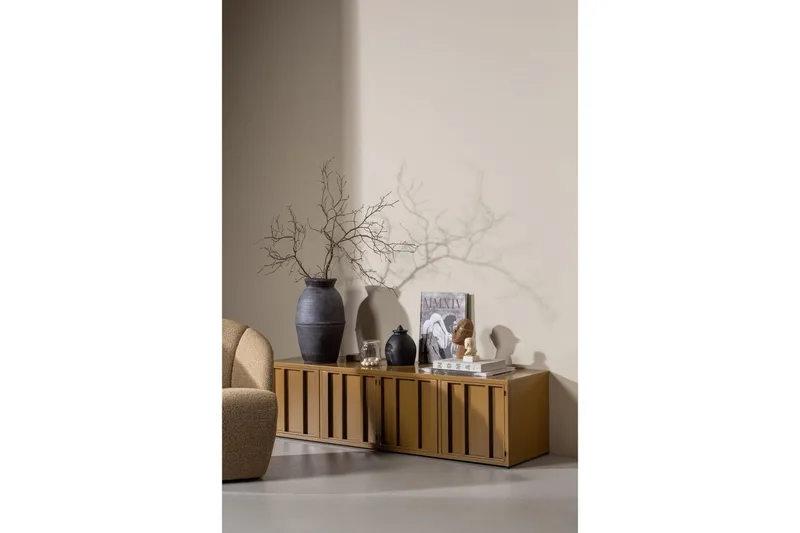 TV-stativ Level - Honninggul - Møbler - TV- & Mediamøbler - TV benk & mediabenk