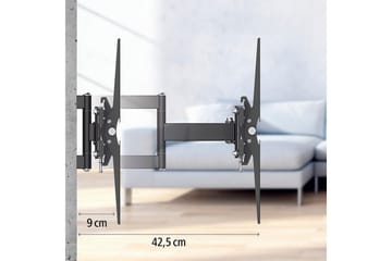 TV-veggfeste Hama VESA Full Motion opptil 65 maks 35 kg svart - Svart - Møbler - TV- & Mediamøbler - Mediestativ & veggfeste - TV-veggfeste