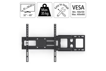 TV Veggfeste Hama VESA Full Motion Opptil 65 Maks 35kg Svart - Møbler - TV- & Mediamøbler - Mediestativ & veggfeste - TV-veggfeste