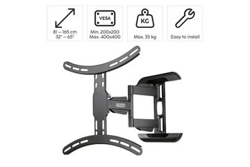 TV-veggfeste Hama VESA Full Motion Svart - Svart - Møbler - TV- & Mediamøbler - Mediestativ & veggfeste - TV-veggfeste