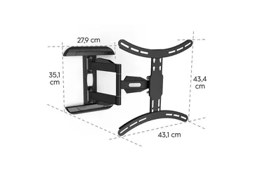 TV-veggfeste Hama VESA Full Motion Svart - Svart - Møbler - TV- & Mediamøbler - Mediestativ & veggfeste - TV-veggfeste