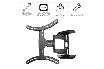 TV-veggfeste Hama VESA Full Motion Svart - Svart - Møbler - TV- & Mediamøbler - Mediestativ & veggfeste - TV-veggfeste