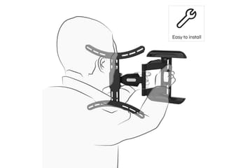 TV-veggfeste Hama VESA Full Motion Svart - Svart - Møbler - TV- & Mediamøbler - Mediestativ & veggfeste - TV-veggfeste