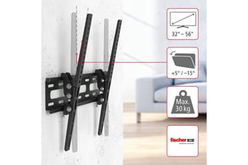 TV Veggfeste Hama VESA Tilt Opptil 75 Svart - Møbler - TV- & Mediamøbler - Mediestativ & veggfeste - TV-veggfeste