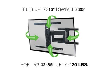 TV-veggfeste Sanus Vuepoint Full Motion Opptil 90 - Svart - Møbler - TV- & Mediamøbler - Mediestativ & veggfeste - TV-veggfeste