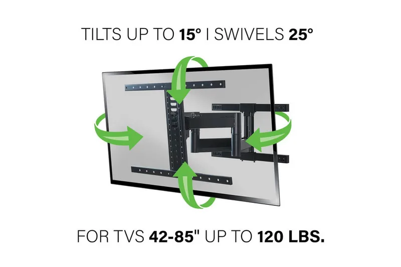 TV-veggfeste Sanus Vuepoint Full Motion Opptil 90 - Svart - Møbler - TV- & Mediamøbler - Mediestativ & veggfeste - TV-veggfeste