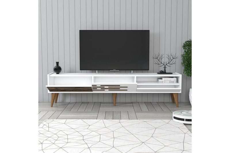 Valensiya TV-benk 180 cm - Hvit - Møbler - TV- & Mediamøbler - TV benk & mediabenk