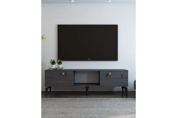 Varno TV-benk 150 cm - Antrasitt/Gull - Møbler - TV- & Mediamøbler - TV benk & mediabenk