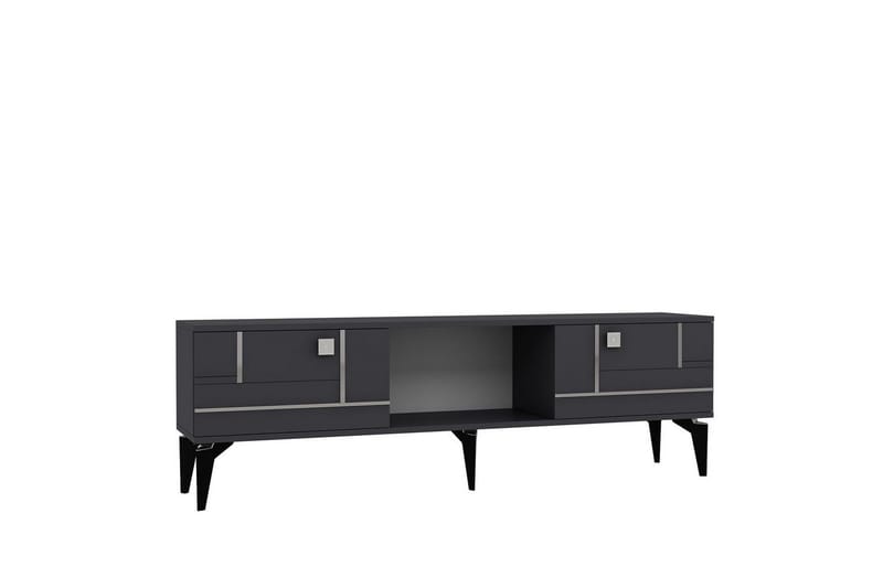 Varno TV-benk 150 cm - Antrasitt/Sølv - Møbler - TV- & Mediamøbler - TV benk & mediabenk