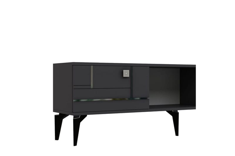 Varno TV-benk 150 cm - Antrasitt/Sølv - Møbler - TV- & Mediamøbler - TV benk & mediabenk