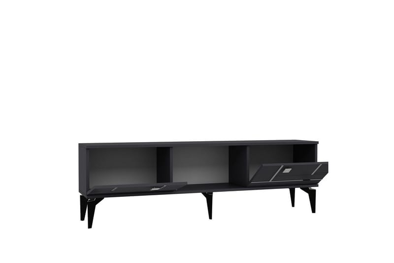 Varno TV-benk 150 cm - Antrasitt/Sølv - Møbler - TV- & Mediamøbler - TV benk & mediabenk