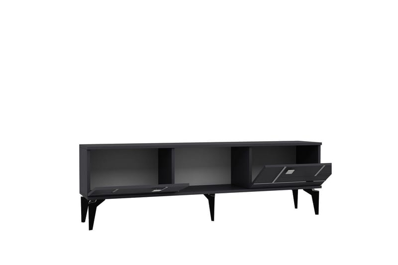Varno TV-benk 150 cm - Antrasitt/Sølv - Møbler - TV- & Mediamøbler - TV benk & mediabenk