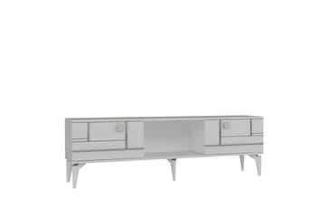Varno TV-benk 150 cm - Hvit/Sølv - Møbler - TV- & Mediamøbler - TV benk & mediabenk