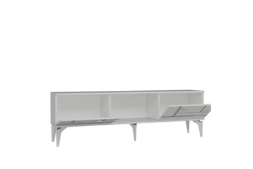 Varno TV-benk 150 cm - Hvit/Sølv - Møbler - TV- & Mediamøbler - TV benk & mediabenk