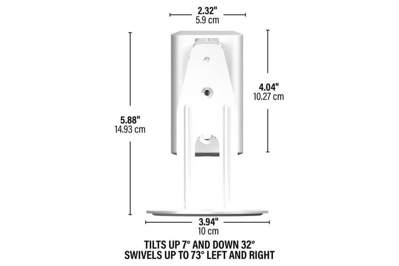 Veggfeste Sanus for Sonos ERA 100 2 Deler Hvit - Hvit - Møbler - TV- & Mediamøbler - Mediestativ & veggfeste - Høyttalerstativ