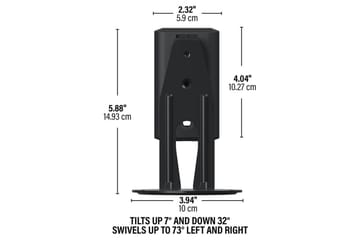 Veggfeste Sanus for Sonos ERA 100 2 Deler Svart - Svart - Møbler - TV- & Mediamøbler - Mediestativ & veggfeste - Høyttalerstativ