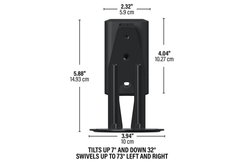 Veggfeste Sanus for Sonos ERA 100 2 Deler Svart - Svart - Møbler - TV- & Mediamøbler - Mediestativ & veggfeste - Høyttalerstativ