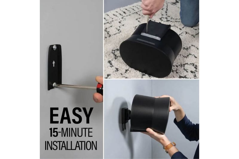 Veggfeste Sanus for Sonos ERA 300 2 deler Svart - Svart - Møbler - TV- & Mediamøbler - Mediestativ & veggfeste - Høyttalerstativ