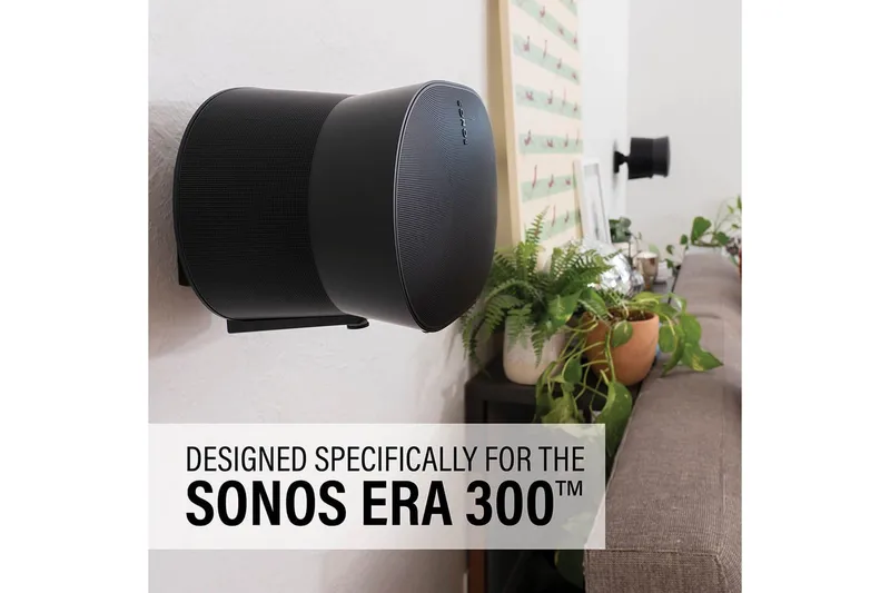Veggfeste Sanus for Sonos Era 300 - Svart - Møbler - TV- & Mediamøbler - Mediestativ & veggfeste - Høyttalerstativ