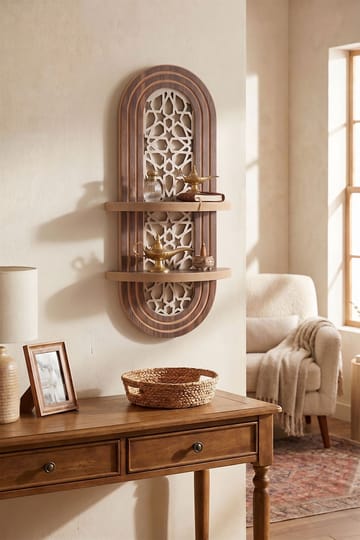 Vegghylle Homitis Armona Wall V (26 x 70 x 13 cm) Wenge - Brun - Oppbevaring - Hylle - Vegghylle