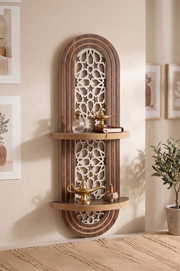 Vegghylle Homitis Armona Wall V (26 x 70 x 13 cm) Wenge - Brun - Oppbevaring - Hylle - Vegghylle