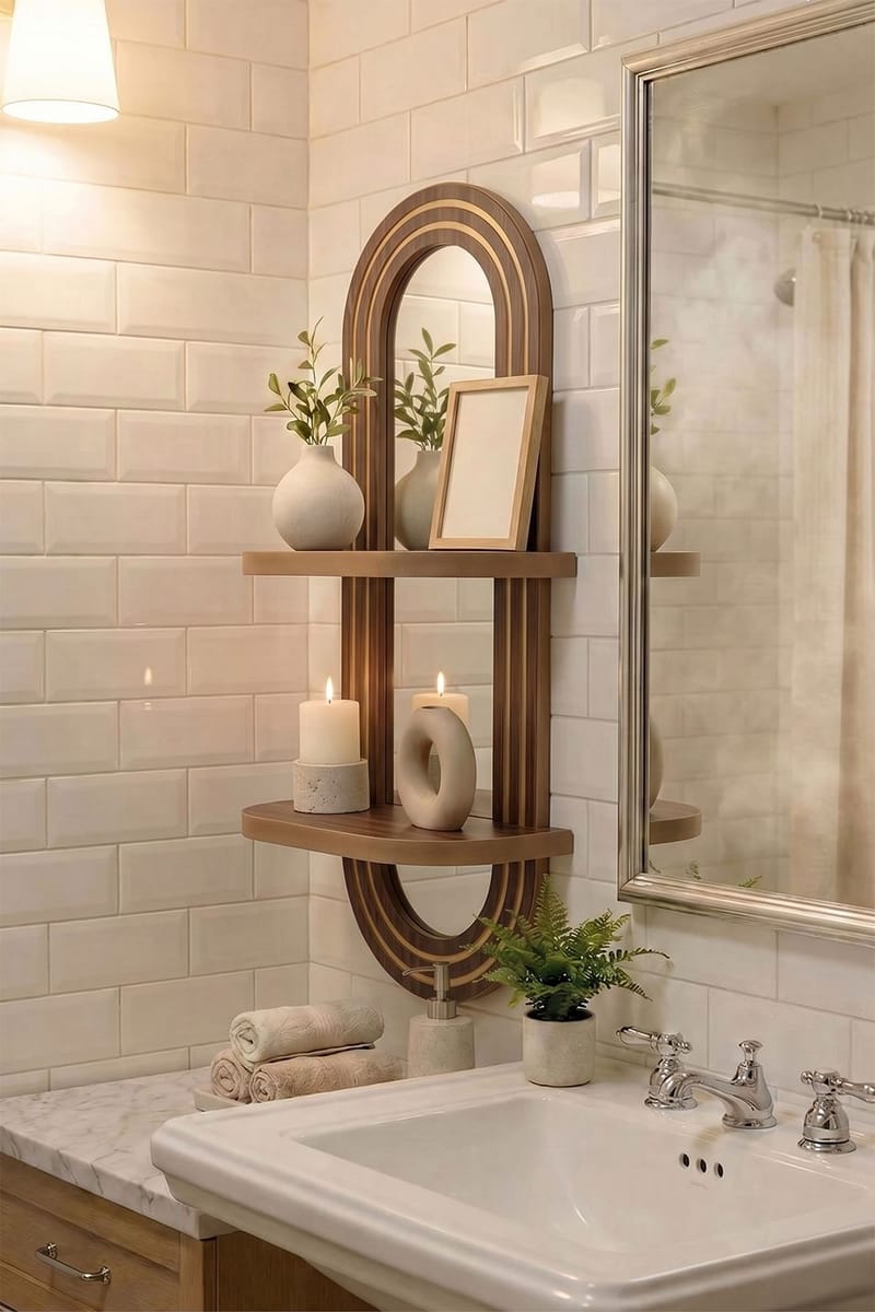 Vegghylle Homitis Armona Wall VI (26 x 70 x 13 cm) Wenge Mörkbrun - Brun - Oppbevaring - Hylle - Vegghylle