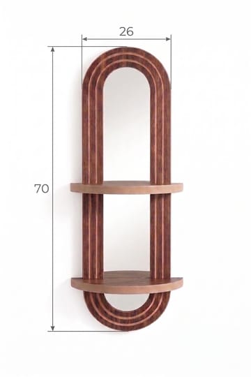 Vegghylle Homitis Armona Wall VI (26 x 70 x 13 cm) Wenge Mörkbrun - Brun - Oppbevaring - Hylle - Vegghylle