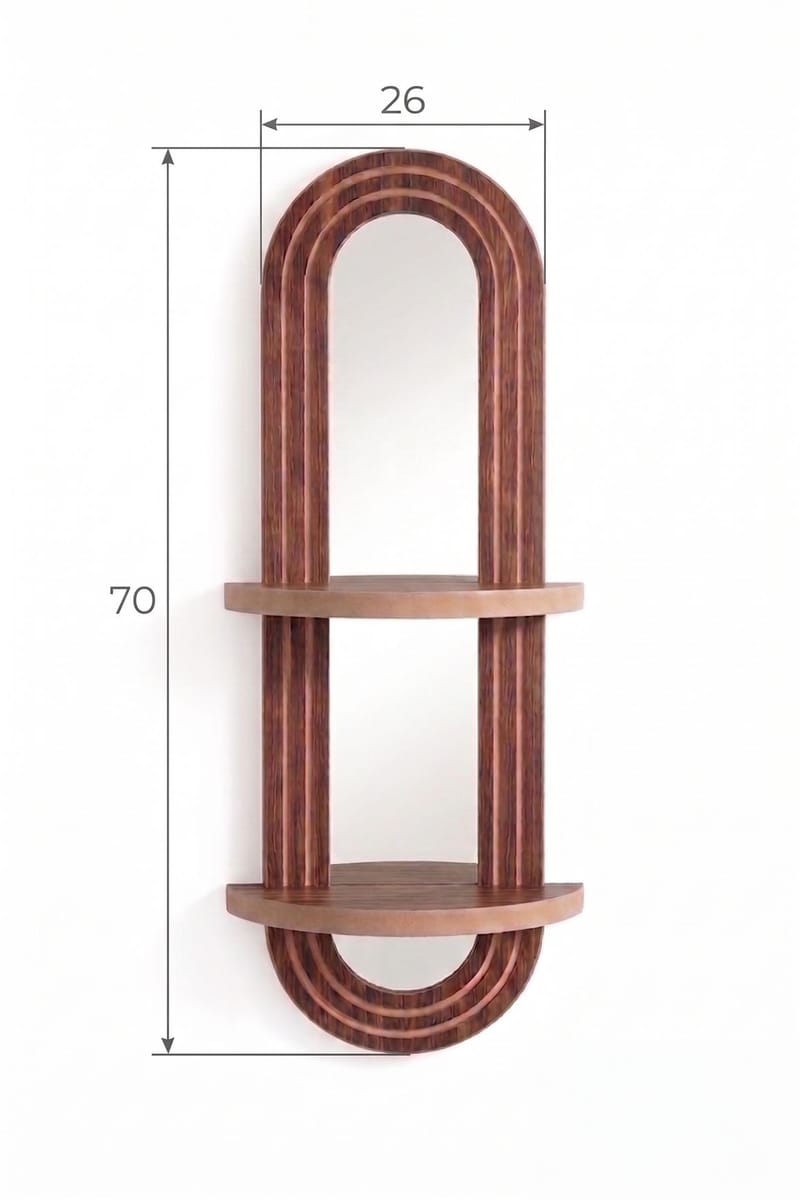 Vegghylle Homitis Armona Wall VI (26 x 70 x 13 cm) Wenge Mörkbrun - Brun - Oppbevaring - Hylle - Vegghylle