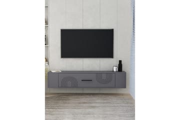 Veyra TV-benk 120x26 cm - Antrasitt - Møbler - TV- & Mediamøbler - Mediestativ & veggfeste - TV-veggfeste