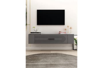 Veyra TV-benk 120x26 cm - Antrasitt - Møbler - TV- & Mediamøbler - Mediestativ & veggfeste - TV-veggfeste
