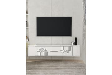Veyra TV-benk 120x26 cm - Hvit - Møbler - TV- & Mediamøbler - Mediestativ & veggfeste - TV-veggfeste