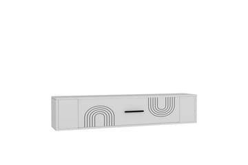 Veyra TV-benk 120x26 cm - Hvit - Møbler - TV- & Mediamøbler - Mediestativ & veggfeste - TV-veggfeste