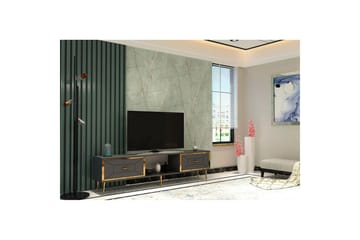 Virdel TV-benk 150 cm - Antrasitt/Gull - Møbler - TV- & Mediamøbler - TV benk & mediabenk