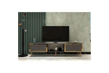 Virdel TV-benk 150 cm - Antrasitt/Gull - Møbler - TV- & Mediamøbler - TV benk & mediabenk