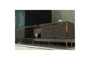 Virdel TV-benk 150 cm - Antrasitt/Gull - Møbler - TV- & Mediamøbler - TV benk & mediabenk