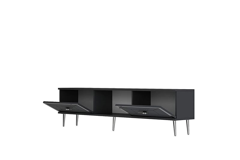Virdel TV-benk 150 cm - Antrasitt/Sølv - Møbler - TV- & Mediamøbler - TV benk & mediabenk