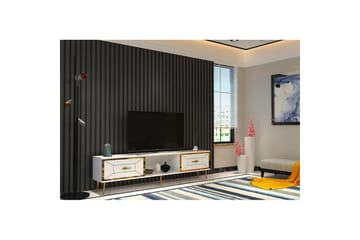Virdel TV-benk 150 cm - Hvit/Gull - Møbler - TV- & Mediamøbler - TV benk & mediabenk