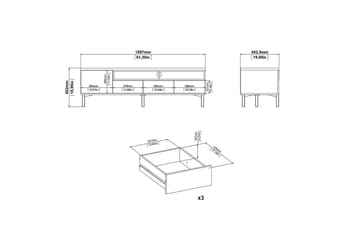 Virender TV-benk 48,2 cm - Møbler - TV- & Mediamøbler - TV benk & mediabenk