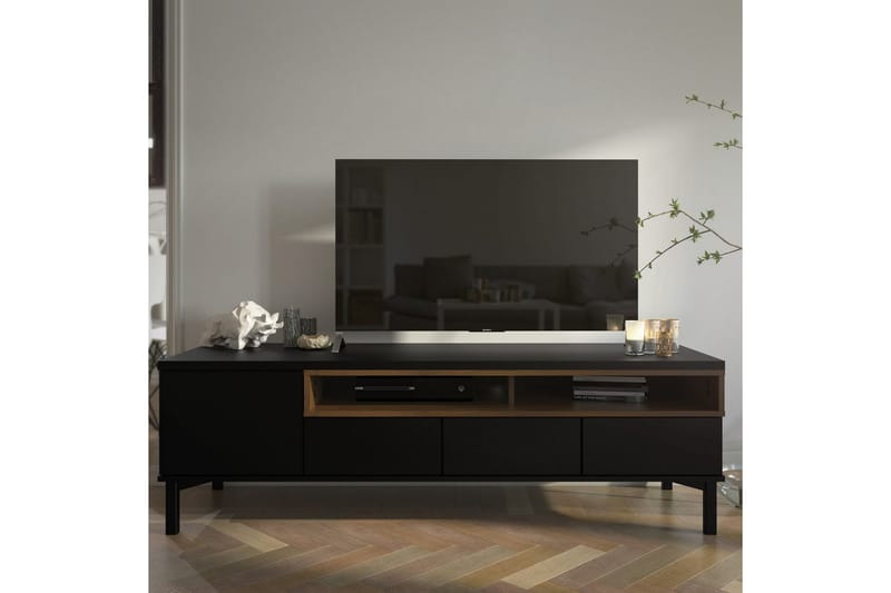 Virender TV-stativ 48 cm - Svart/Natur - Møbler - TV- & Mediamøbler - Mediestativ & veggfeste - TV-veggfeste