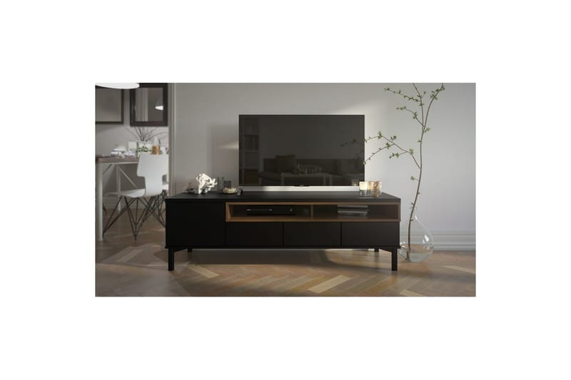 Virender TV-stativ 48 cm - Svart/Natur - Møbler - TV- & Mediamøbler - Mediestativ & veggfeste - TV-veggfeste