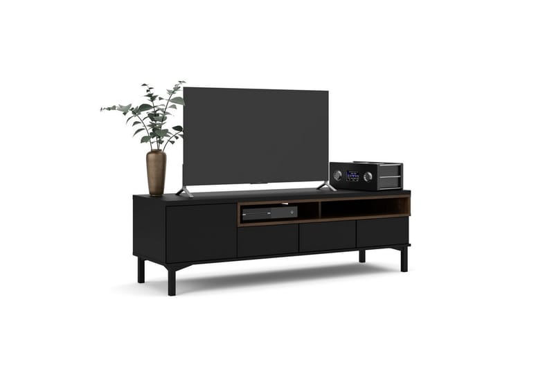 Virender TV-stativ 48 cm - Svart/Natur - Møbler - TV- & Mediamøbler - Mediestativ & veggfeste - TV-veggfeste