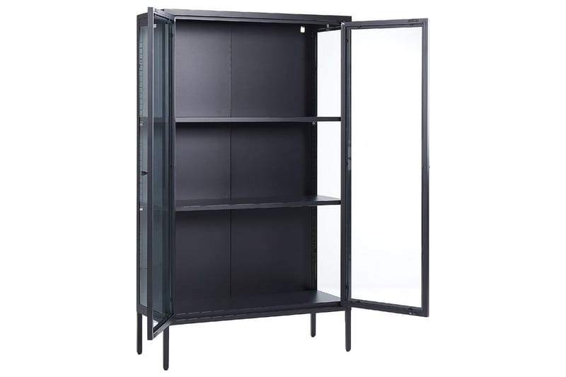 Vitrine Nash Svart - Svart - Oppbevaring - Skap - Vitrineskap