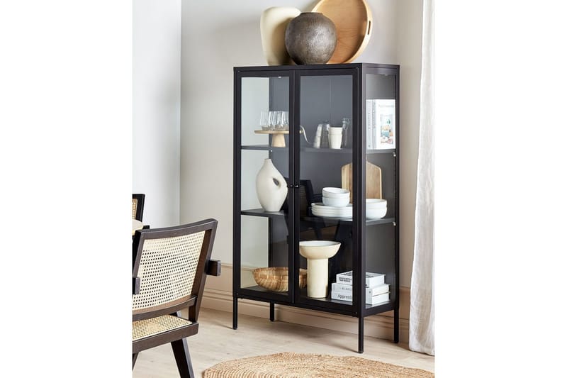 Vitrine Nash Svart - Svart - Møbler - TV- & Mediamøbler - Mediestativ & veggfeste - TV-veggfeste