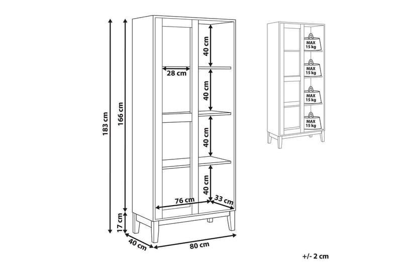 Vitrine Rumson Lyst tre - Lyst tre - Møbler - TV- & Mediamøbler - Mediestativ & veggfeste - TV-veggfeste