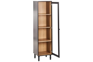 Vitrine Tingledale Sort, Lyst Tre, 40x38x150 cm - Sort, Lyst Tre, 40x38x150 cm - Møbler - TV- & Mediamøbler - Mediestativ & veggfeste - TV-veggfeste