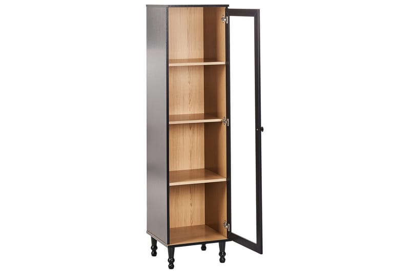 Vitrine Tingledale Sort, Lyst Tre, 40x38x150 cm - Sort, Lyst Tre, 40x38x150 cm - Møbler - TV- & Mediamøbler - Mediestativ & veggfeste - TV-veggfeste