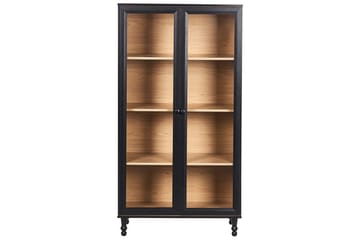 Vitrine Tingledale Sort, Lyst Tre, 80x40x151 cm - Sort, Lyst Tre, 80x40x151 cm - Møbler - TV- & Mediamøbler - Mediestativ & veggfeste - TV-veggfeste