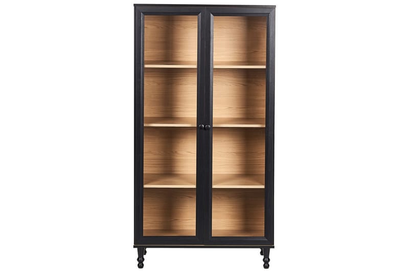 Vitrine Tingledale Sort, Lyst Tre, 80x40x151 cm - Sort, Lyst Tre, 80x40x151 cm - Møbler - TV- & Mediamøbler - Mediestativ & veggfeste - TV-veggfeste